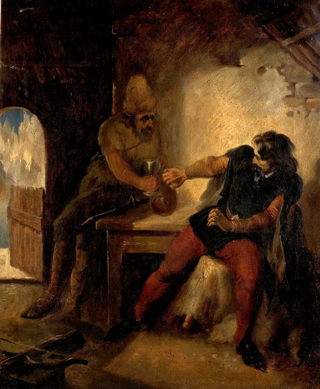 Manfred dans la cabane des chasseurs de chamois, vers 1850 - Ford Madox Brown