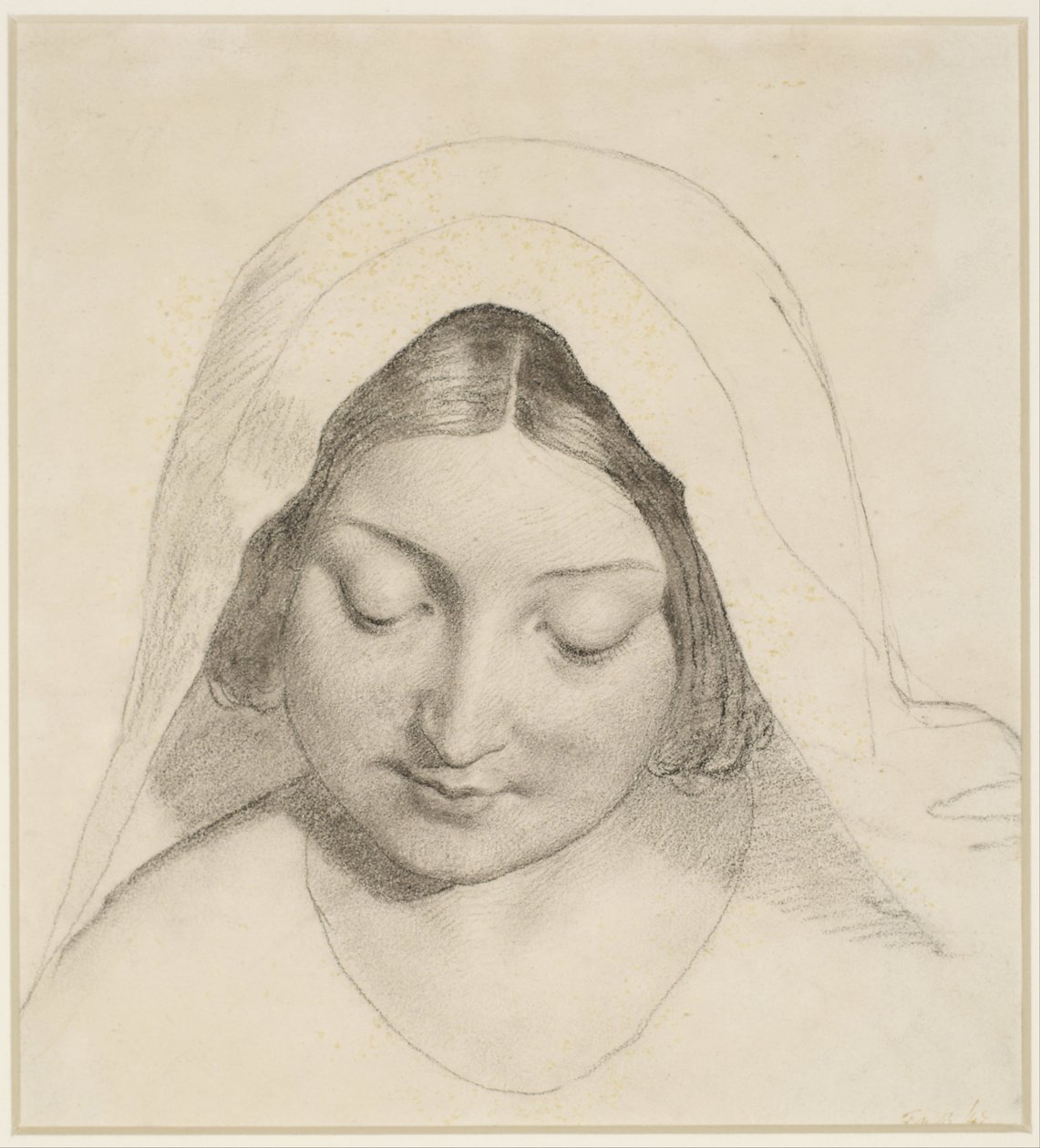Oure Ladye du samedi soir - Étude pour la tête de la Madone - Ford Madox Brown