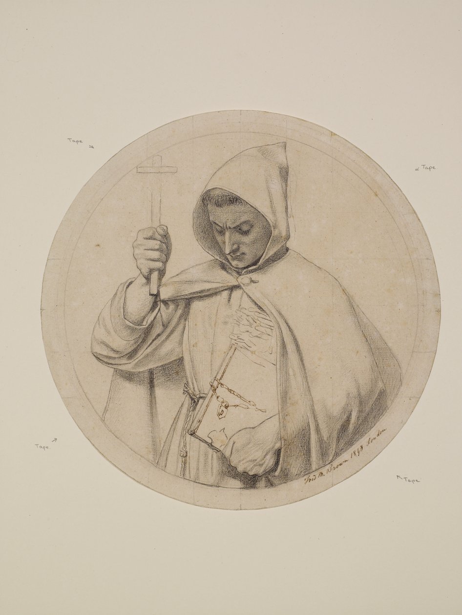 Wycliffe lisant sa traduction de la Bible - Étude d