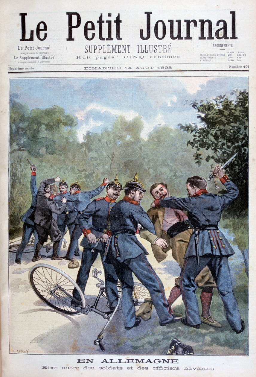 Une bagarre entre soldats allemands et officiers bavarois, Allemagne - Fortuné Méaulle