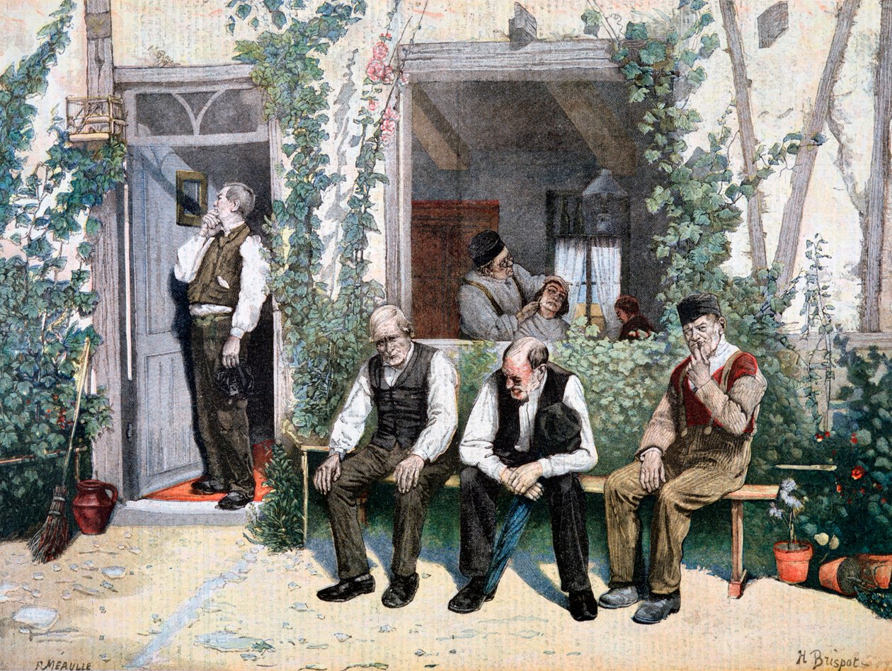 Chez le coiffeur, 1895 - Fortuné Méaulle