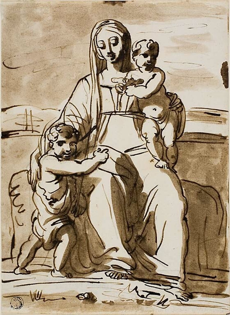 Madone et enfant avec saint Jean - Fortunato Duranti