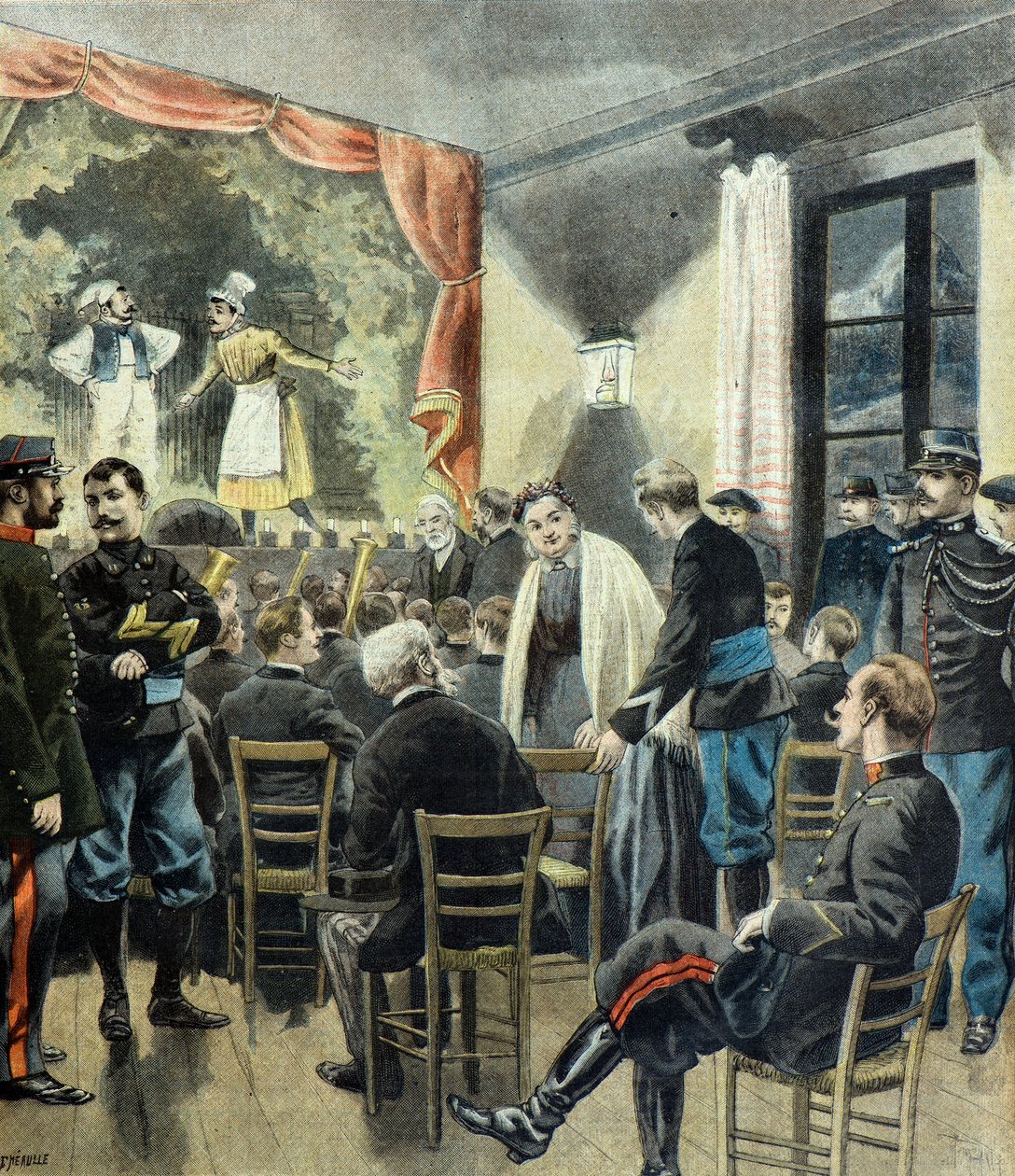 Le théâtre aux armes , spectacle de chasseurs alpins - Fortune Louis Meaulle