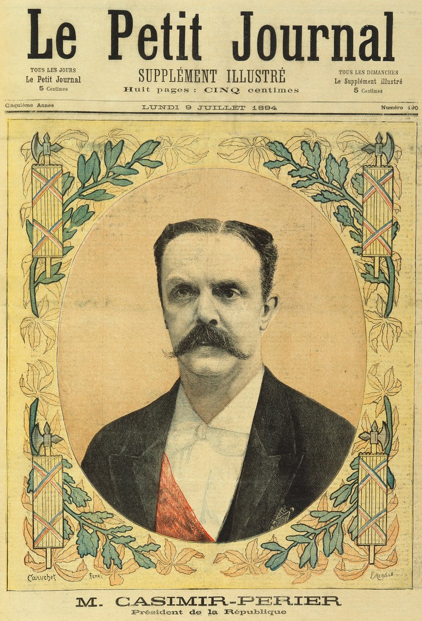 Monsieur Jean Casimir-Perier (1847-1907) de Le Petit Journal, 9 juillet 1894 - Fortune Louis Meaulle