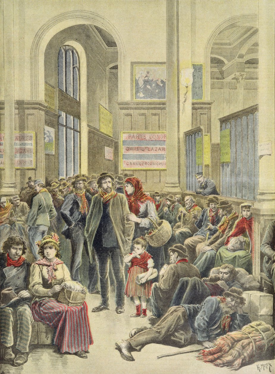 Émigrants italiens à la Gare Saint-Lazare, de 
