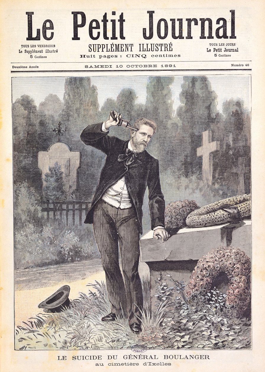 Le suicide du général Georges Ernest Boulanger au cimetière d