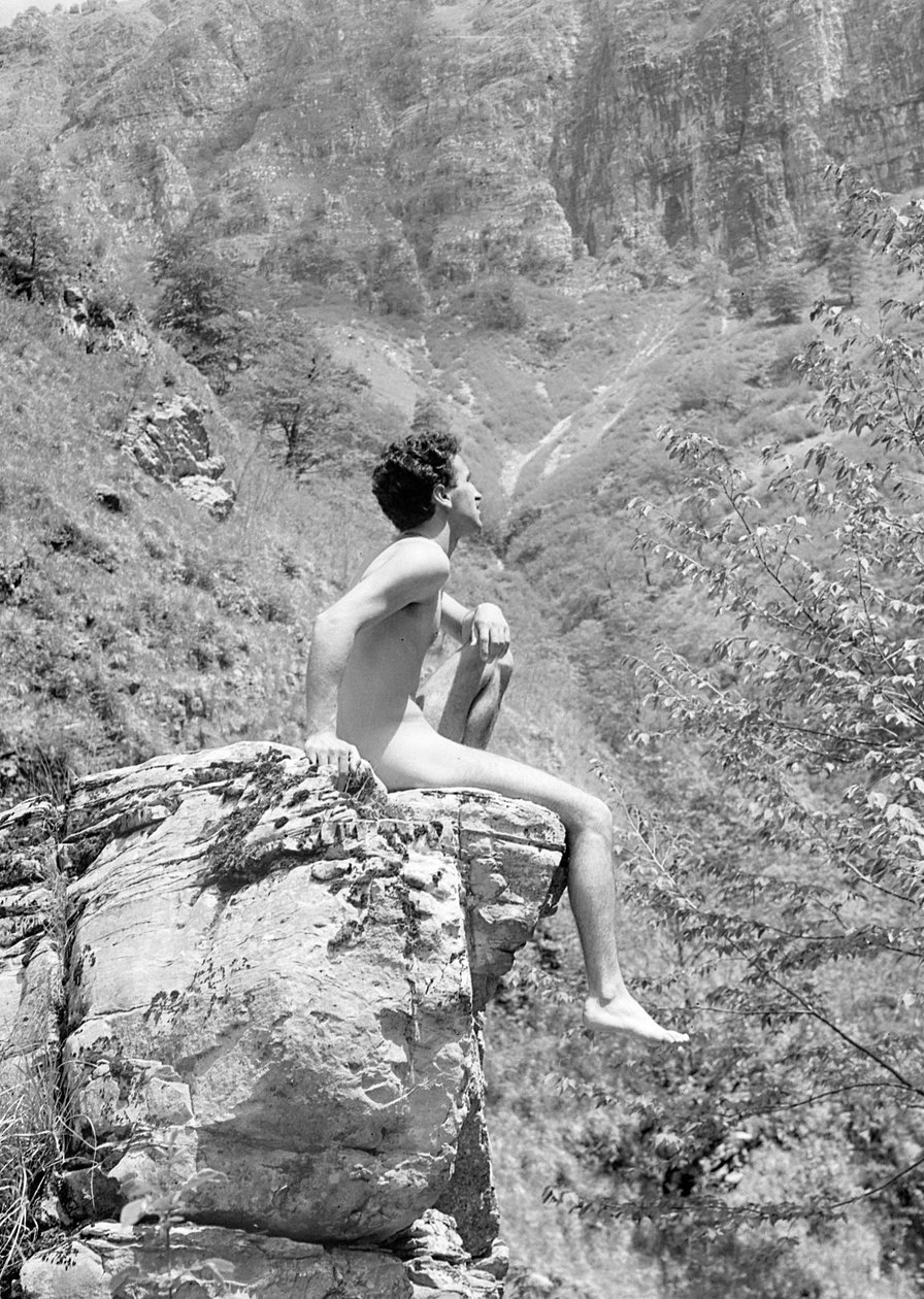 Homme nu dans les montagnes - Fosco Maraini