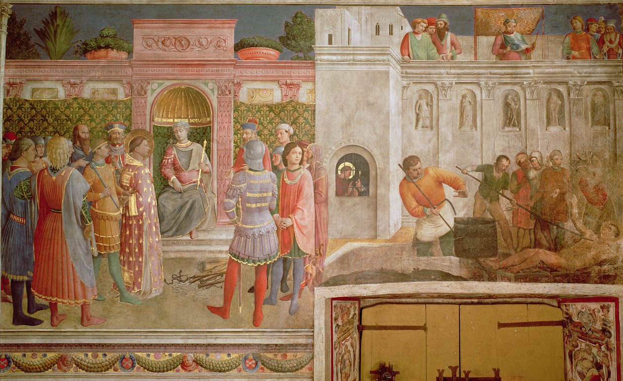 Saint Laurent devant Decius et le martyre de Saint Laurent - Fra Angelico