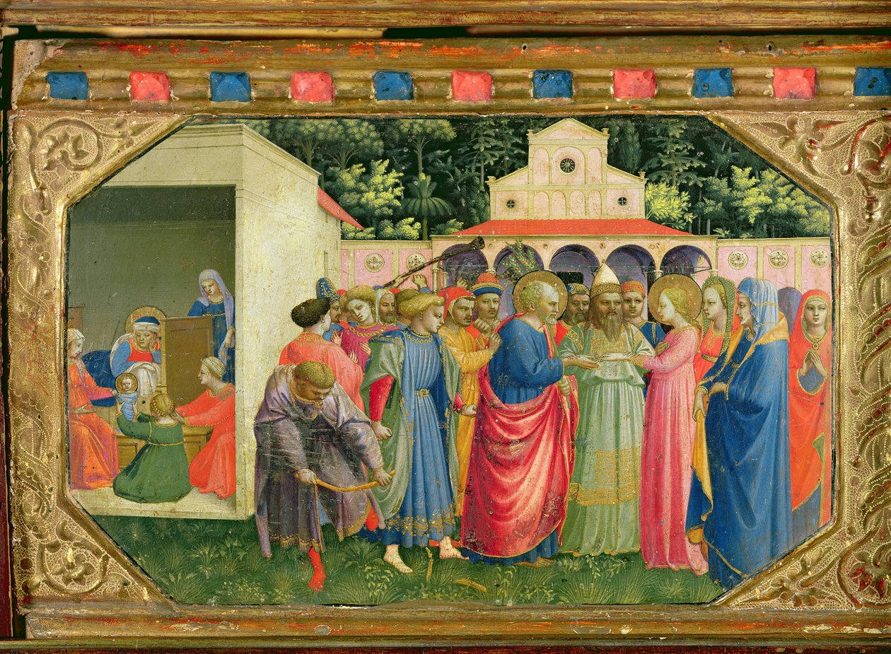 La naissance et le mariage de la Vierge, de la prédelle du retable de l