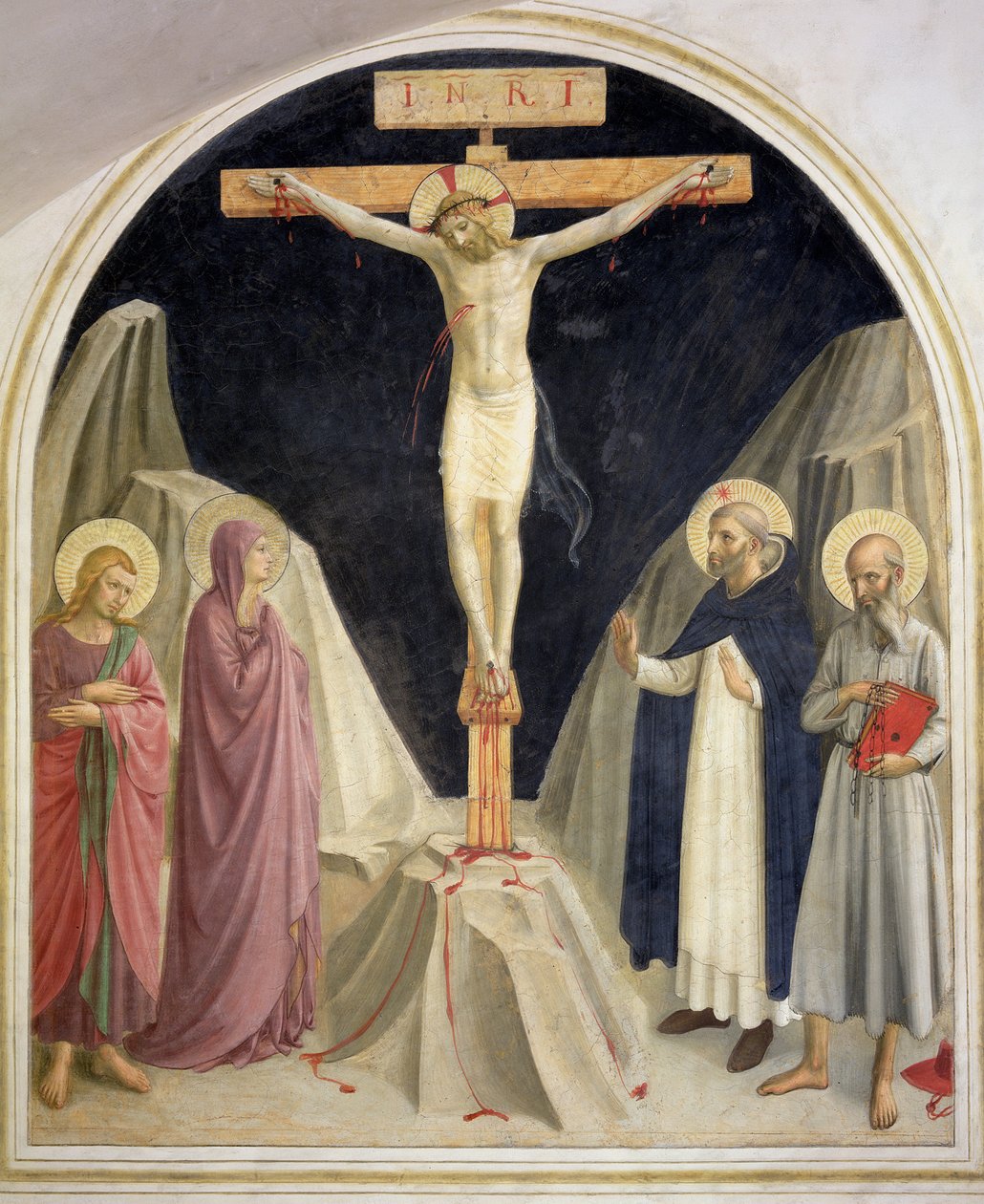 La Crucifixion, avec SS. Dominique et Jérôme, 1442 - Fra Angelico