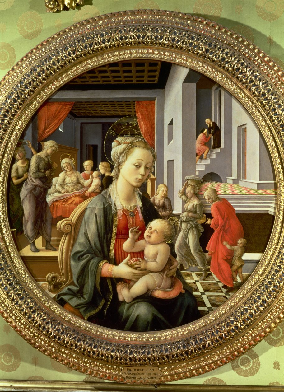 Madone et Enfant avec des scènes de la vie de la Vierge - Fra Filippo Lippi