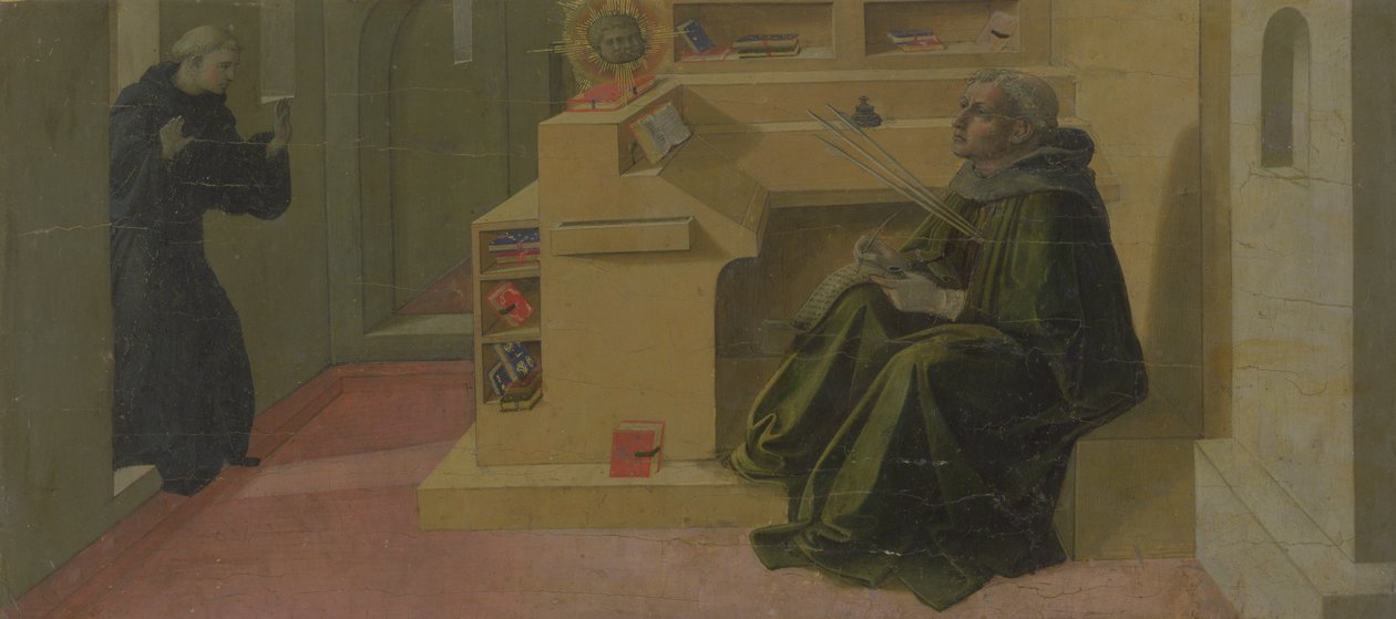 Saint Augustin dans son étude (prédelle du retable Barbadori) - Fra Filippo Lippi