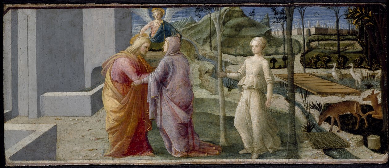 La Rencontre de Joachim et Anne à la Porte Dorée, 15ème siècle - Fra Filippo Lippi