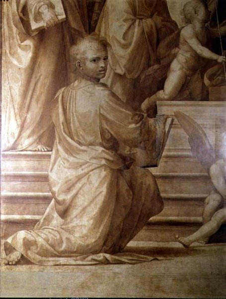Le Grand Retable du Conseil, détail (jeune saint agenouillé) - Fra Bartolomeo