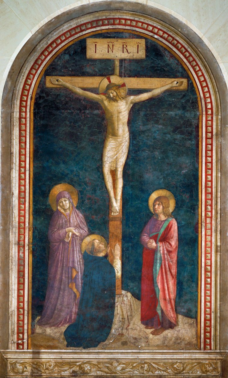 Le Calvaire avec saint Dominique - Crucifixion with Saint Dominic Fresco … - Fra (c.1387 1455) Angelico