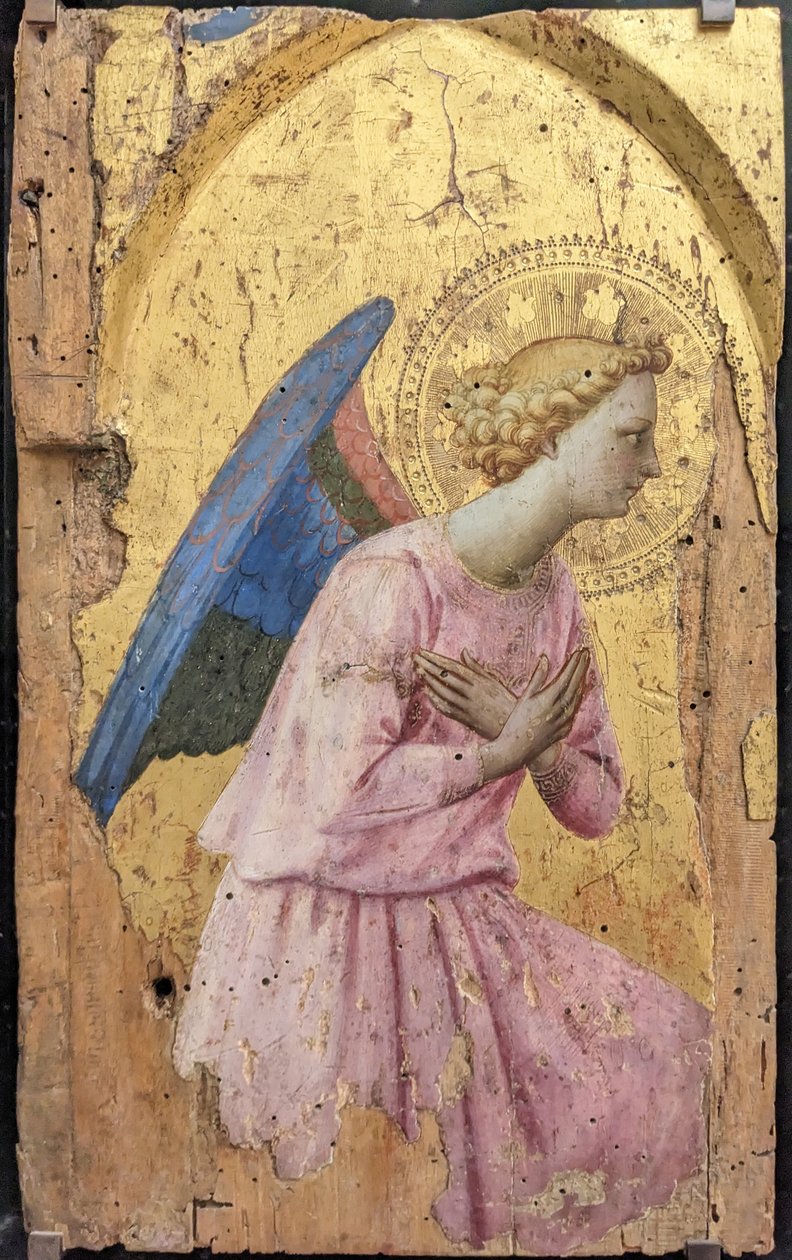 French: Ange en adoration, tourné vers la droite Adoring Angel, Looking Right - Fra Angelico