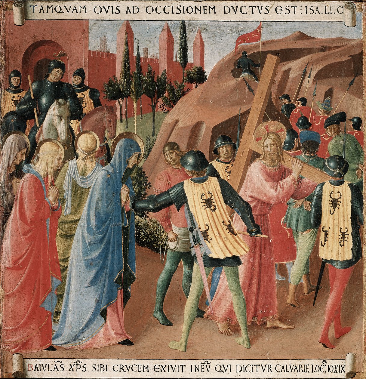 Histoire de la vie du Christ : la montée au Calvaire, le portement de la croix - Fra Angelico