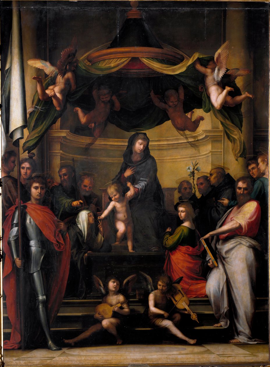 La Vierge sur le trône ou « Le Mariage Mystique de Sainte Catherine » - Fra Bartolomeo
