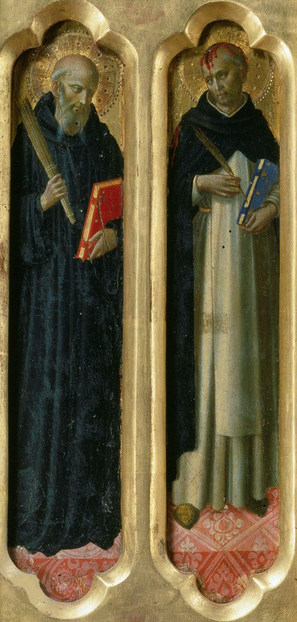 Saints Benoît et Pierre le Martyr du Retable de Pérouse, vers 1437 - Fra Giovanni Angelico da Fiesole