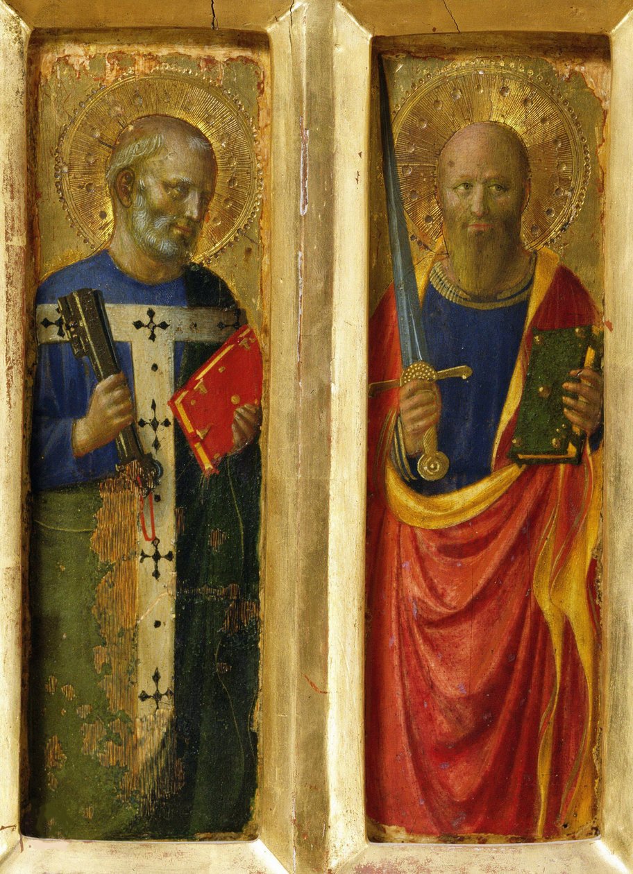 Les apôtres Pierre et Paul du retable de Pérouse, vers 1437 - Fra Giovanni Angelico da Fiesole
