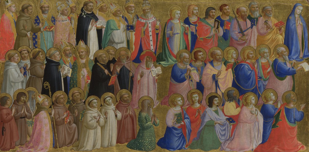 La Vierge Marie avec les apôtres et d