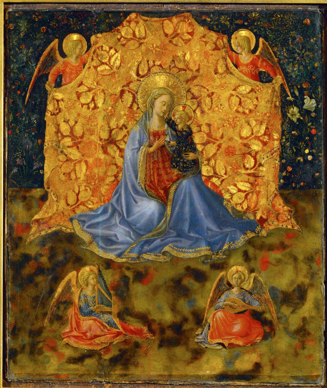 Madone et anges (peinture sur toile) - Fra & Lippi F (c.1406-69) Angelico