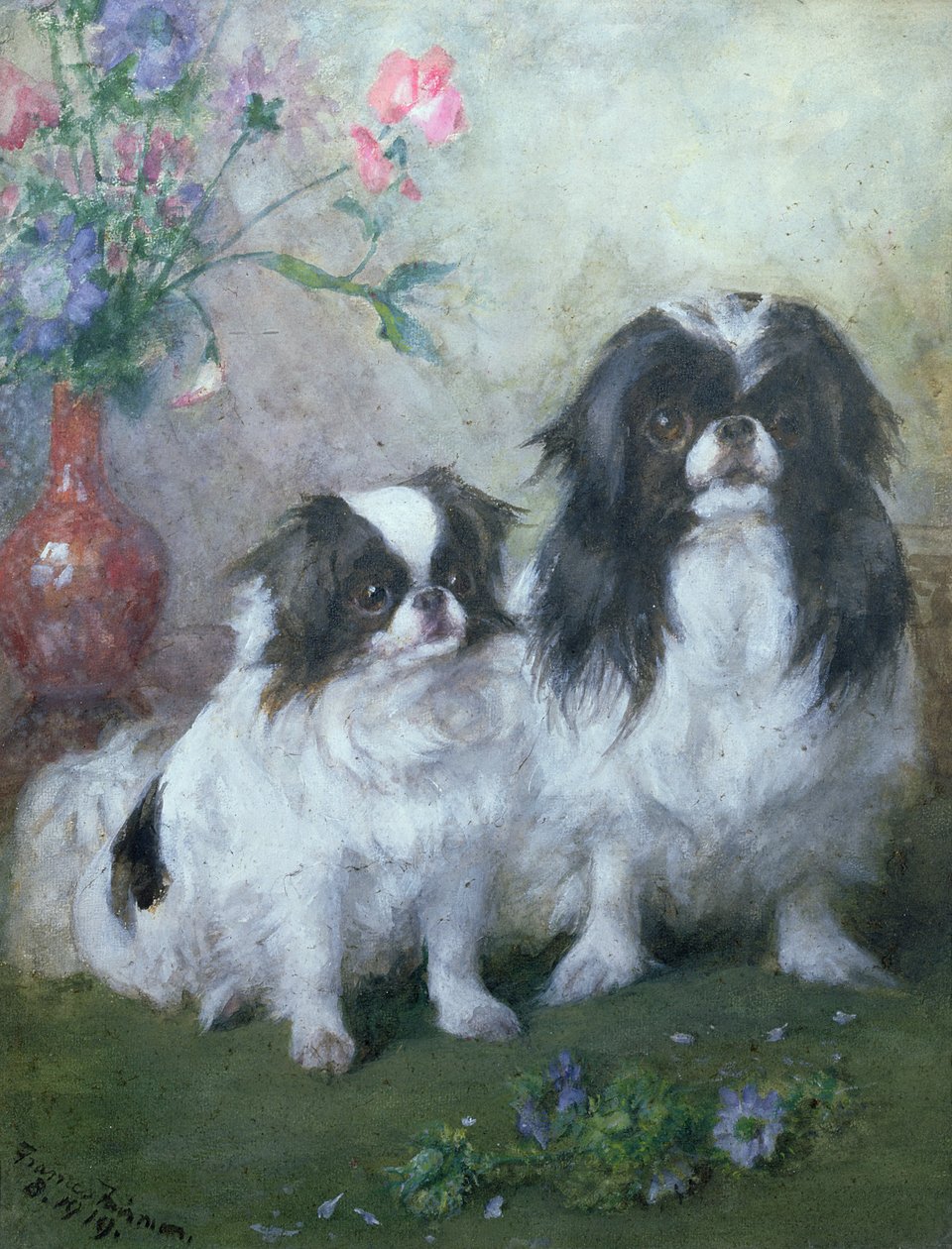Un Chin japonais et son chiot, 1919 - Frances C. Fairman