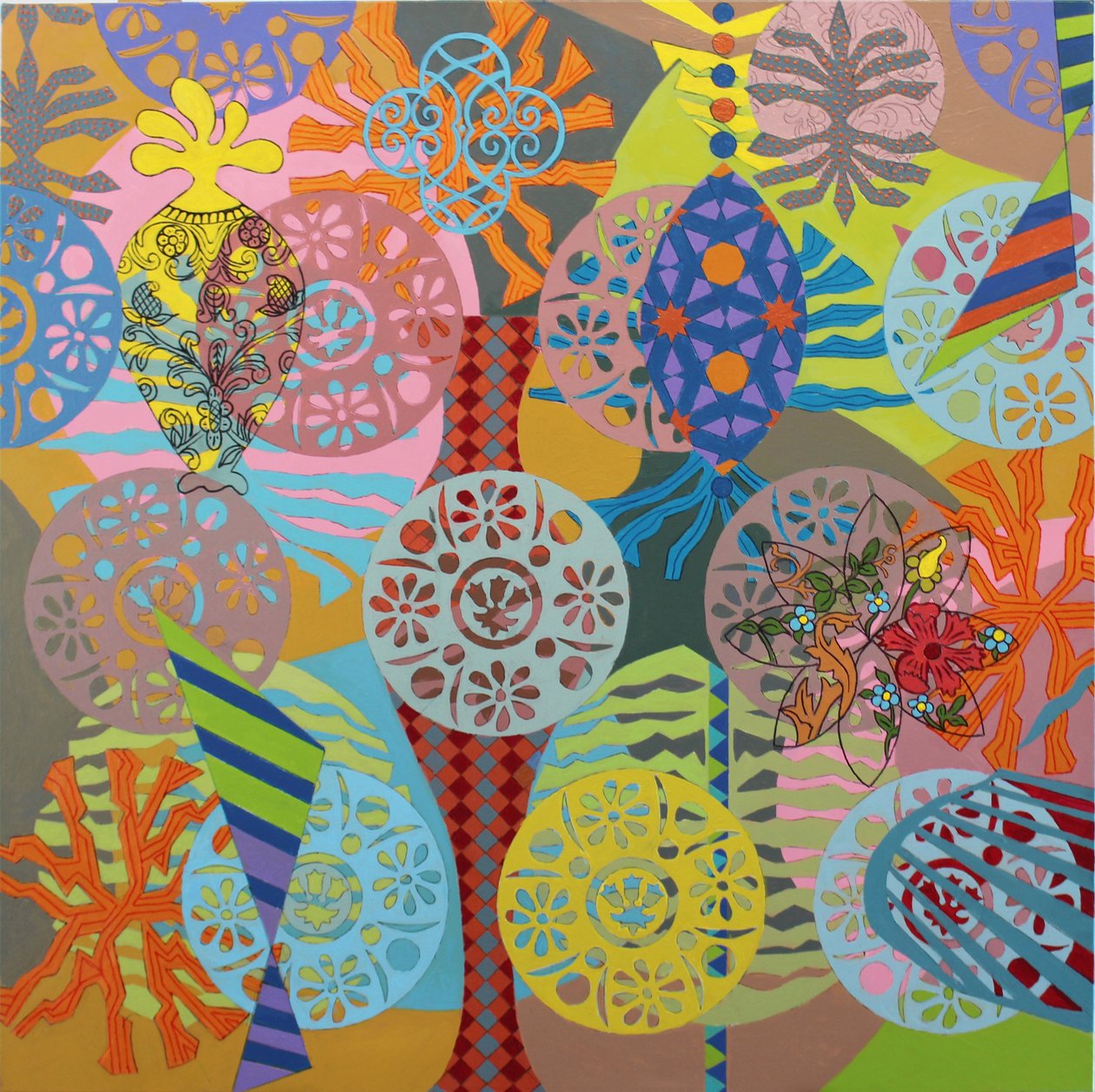 Mardi Gras Redux, 2025 (acrylique sur toile) - Frances Ferdinands