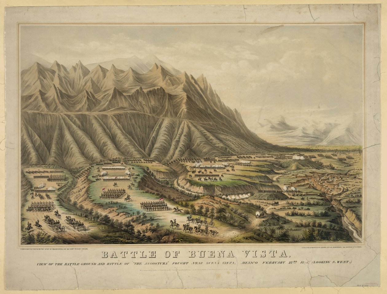 Préparatifs pour la bataille de Buena Vista également connue sous le nom de bataille d