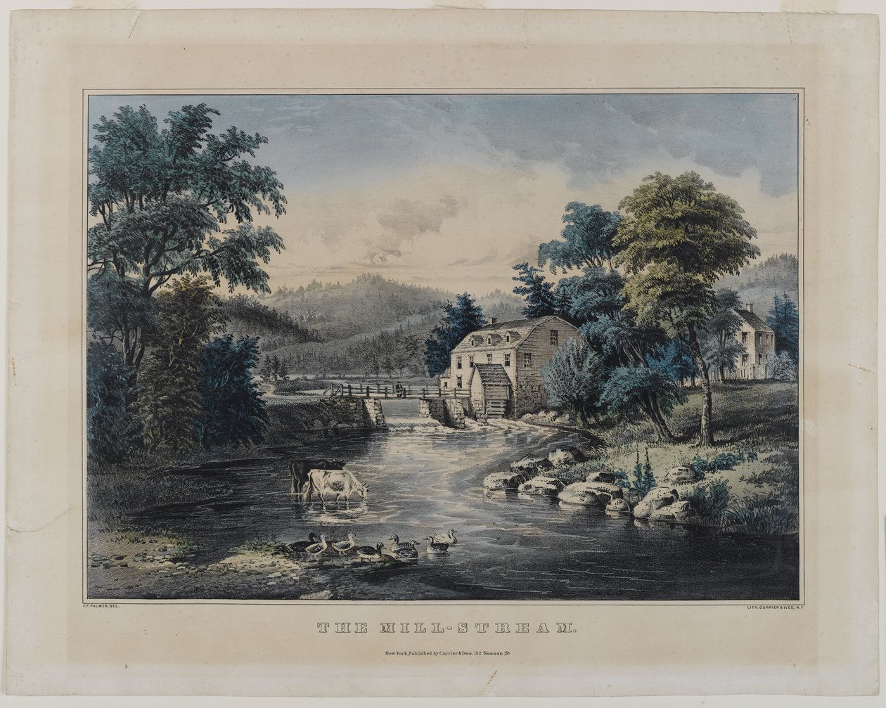 Le ruisseau du moulin, publié par Currier & Ives, New York - Frances Flora Bond Palmer
