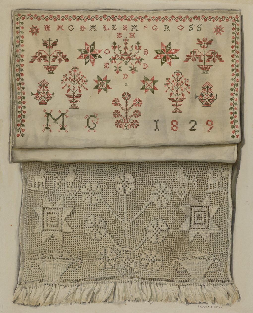Serviette de Spectacle de 1829 - Frances Lichten