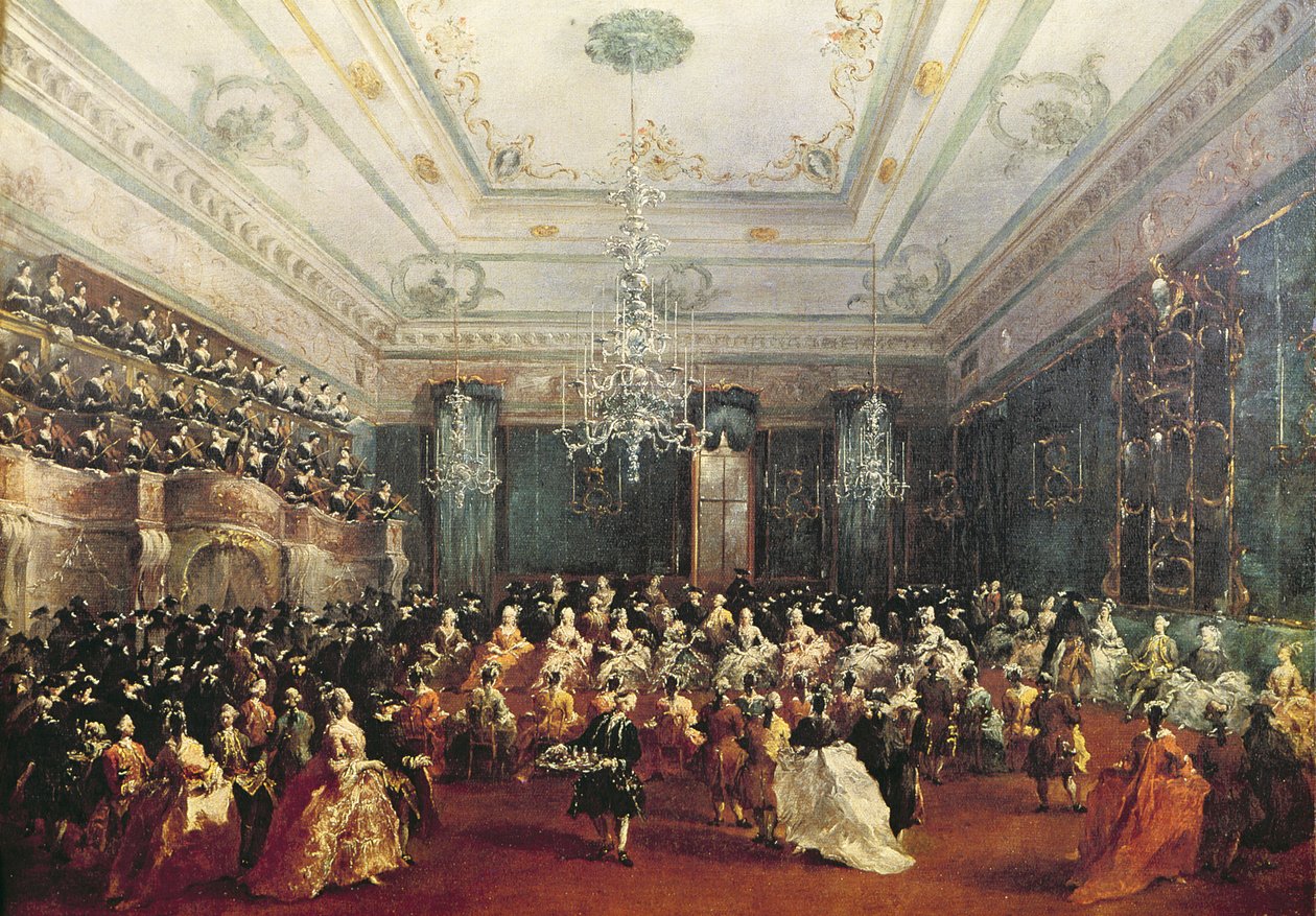 Concert de gala donné en janvier 1782 à Venise pour le tsarévitch Paul de Russie et sa femme, Maria Feodorovna - Francesco Guardi