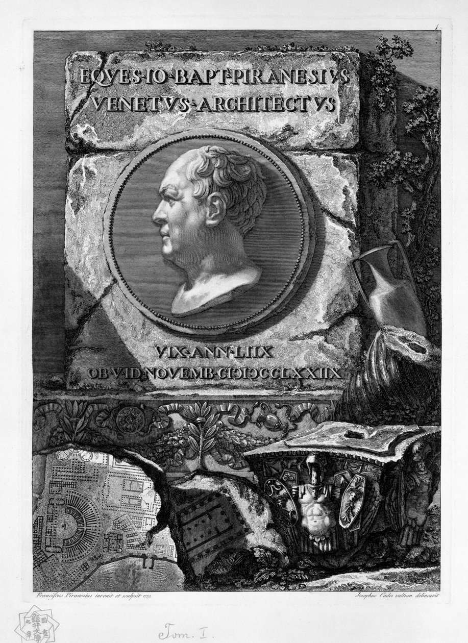 Portrait de Giovanni Battista Piranesi - Francesco Piranesi