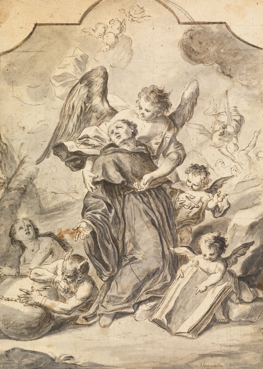 Vision du moine bénédictin sanctifié - Francesco Saverio Mergolo