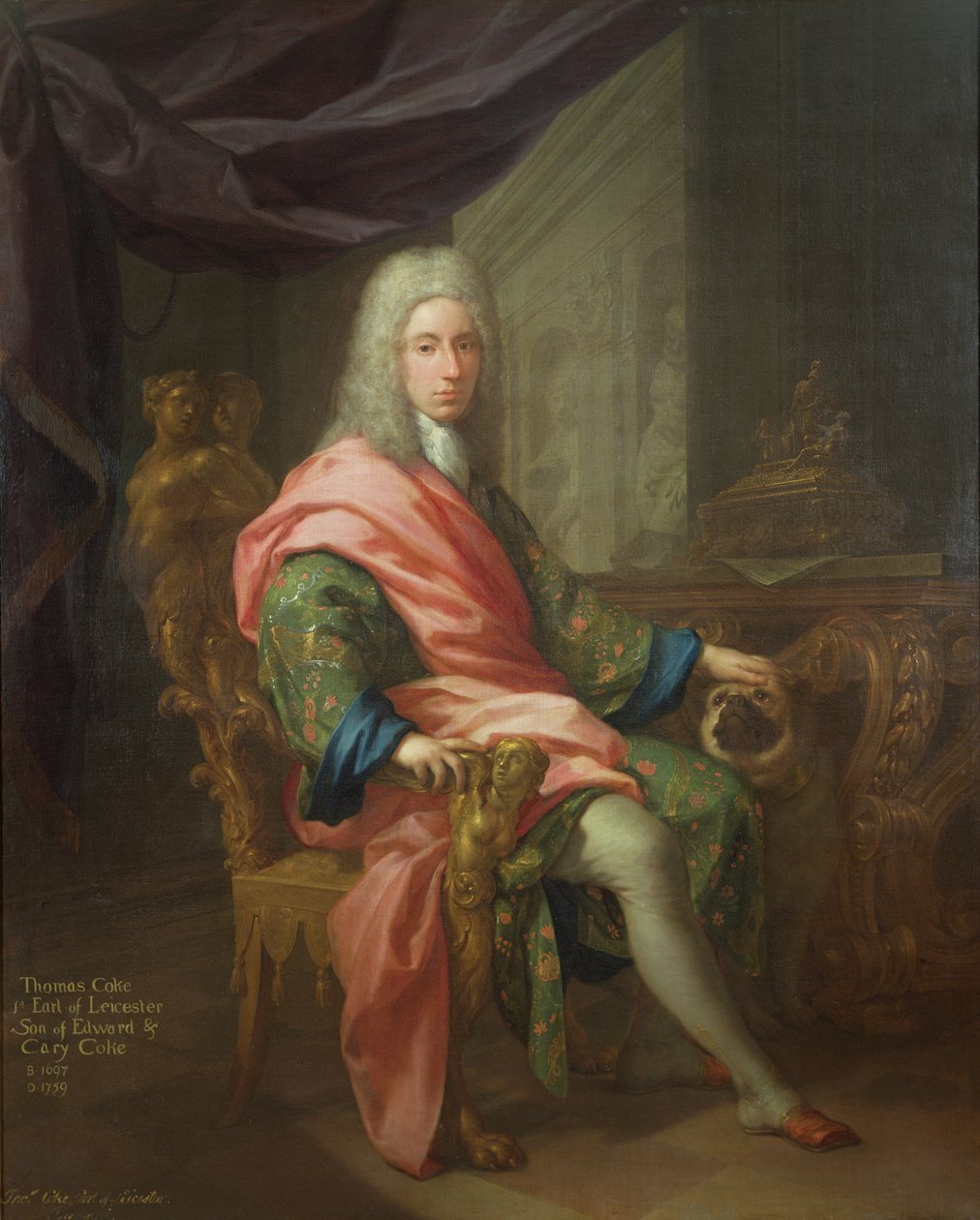 Thomas Coke (né en 1698) 1er comte de Leicester (de la première création) - Francesco Trevisani