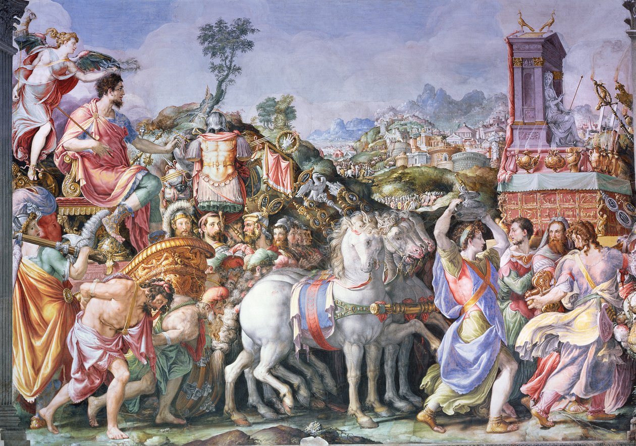 Le Triomphe de Marcus Furius Camillus (447-365 av. J.-C.), de la Sala dell