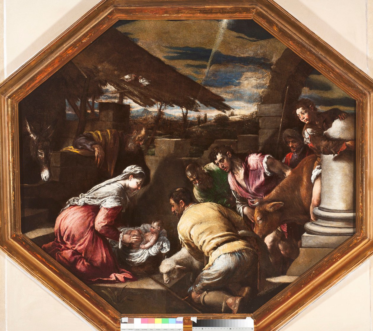 Adoration des bergers Peinture de Francesco da Ponte dit Francesco Bassano, Gênes, Musei di Strada Nuova - Francesco Bassano