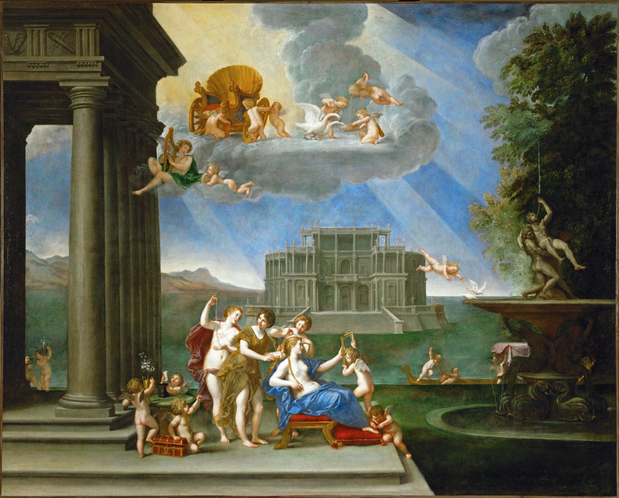 La toilette de Venus - Venus at her toilette … - Francesco Albani