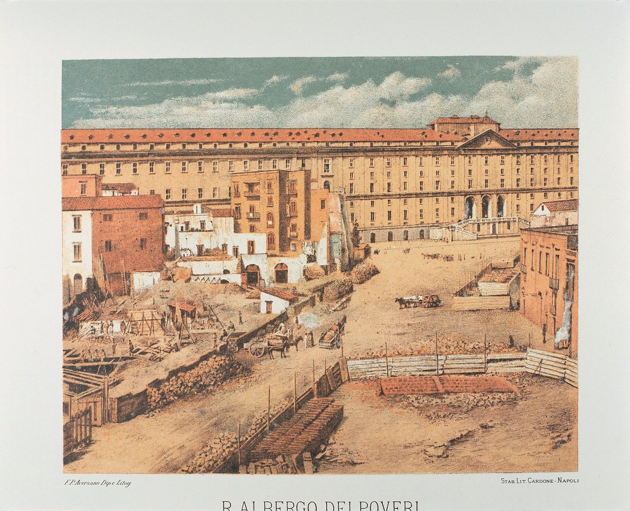 Italie, Naples, Albergo dei Poveri (Hospice des Pauvres) 1889 - Francesco Aversano