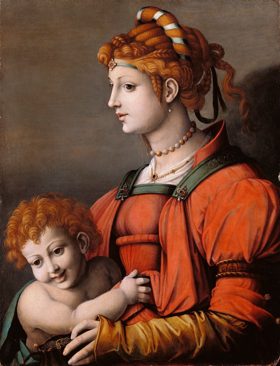 Italien : Ritratto di una donna e bambino / Allégorie de la libéralité Portrait d