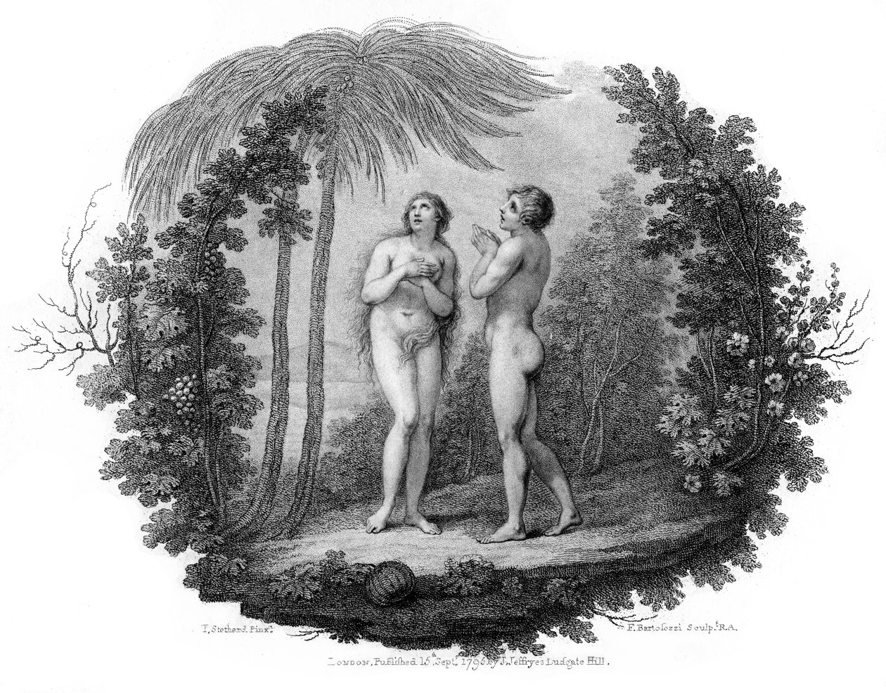 Adam et Ève, 1796 - Francesco Bartolozzi