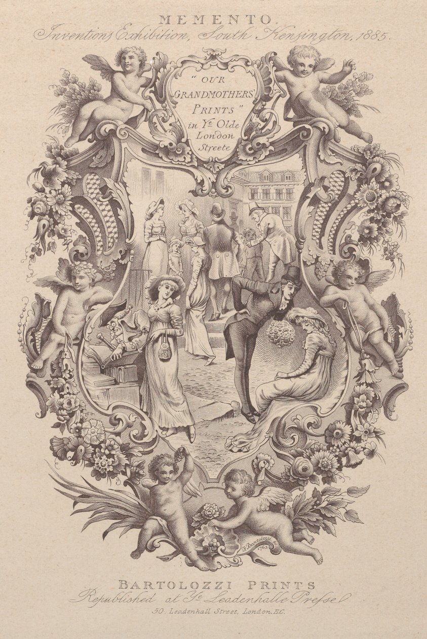 Publicité pour Memento, Exposition des Inventions, South Kensington, 1885, vers 1885 - Francesco Bartolozzi