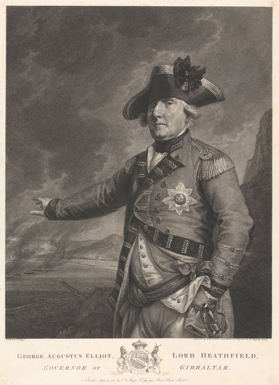George Augustus Elliot, lord Heathfield, gouverneur de Gibraltar - Francesco Bartolozzi