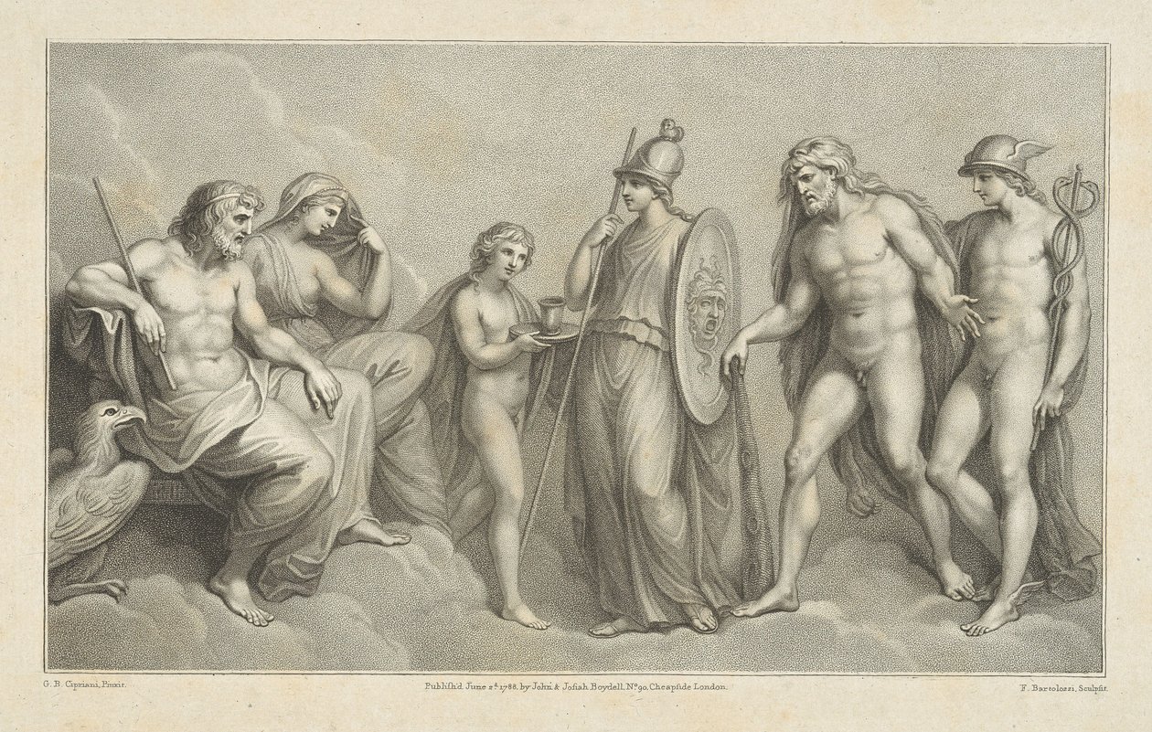 Hercule présenté à Jupiter et Junon - Francesco Bartolozzi