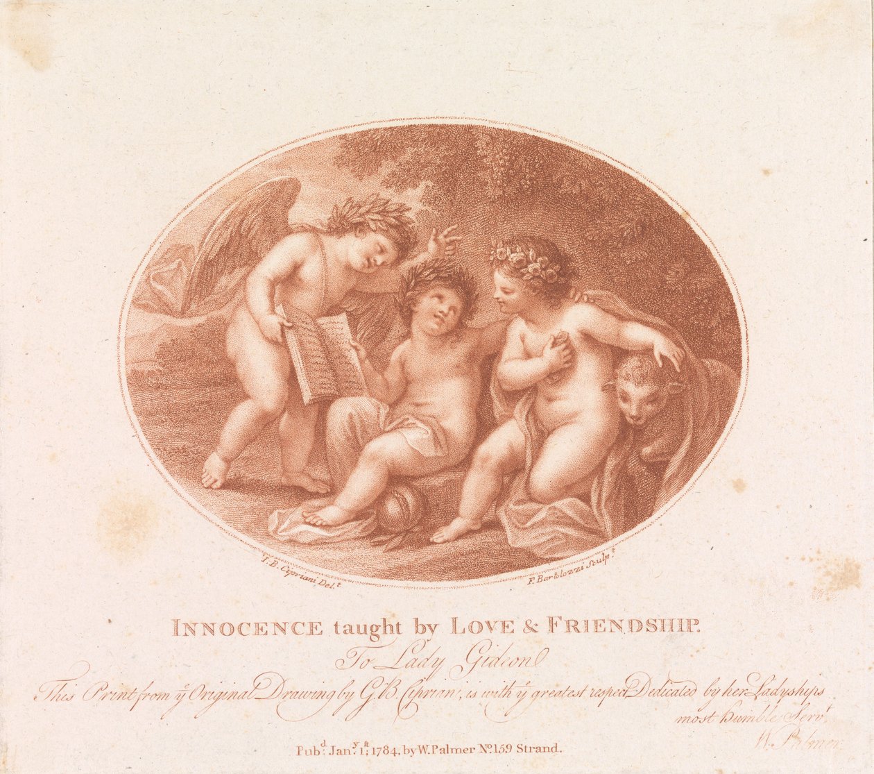 Unschuld gelehrt durch Liebe und Freundschaft - Francesco Bartolozzi