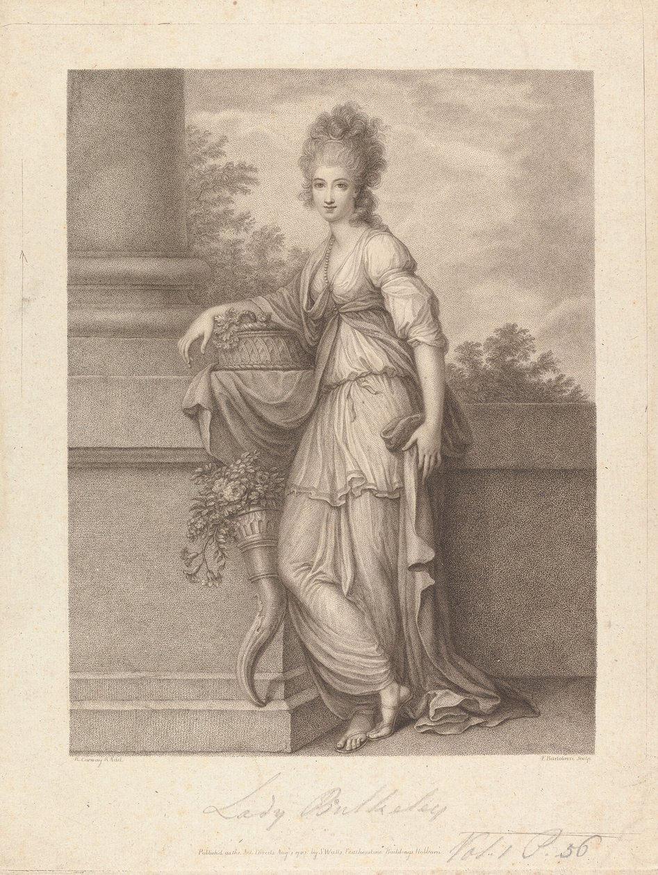 Lady Elizabeth Harriet Bulkeley (née Warren) - Francesco Bartolozzi