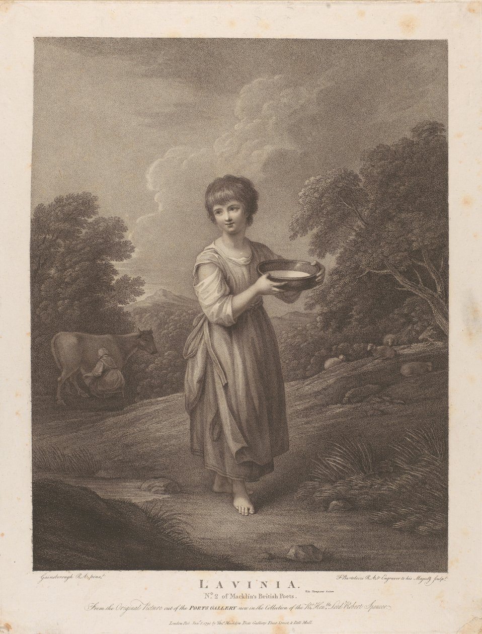 Lavinia, la laitière - Francesco Bartolozzi