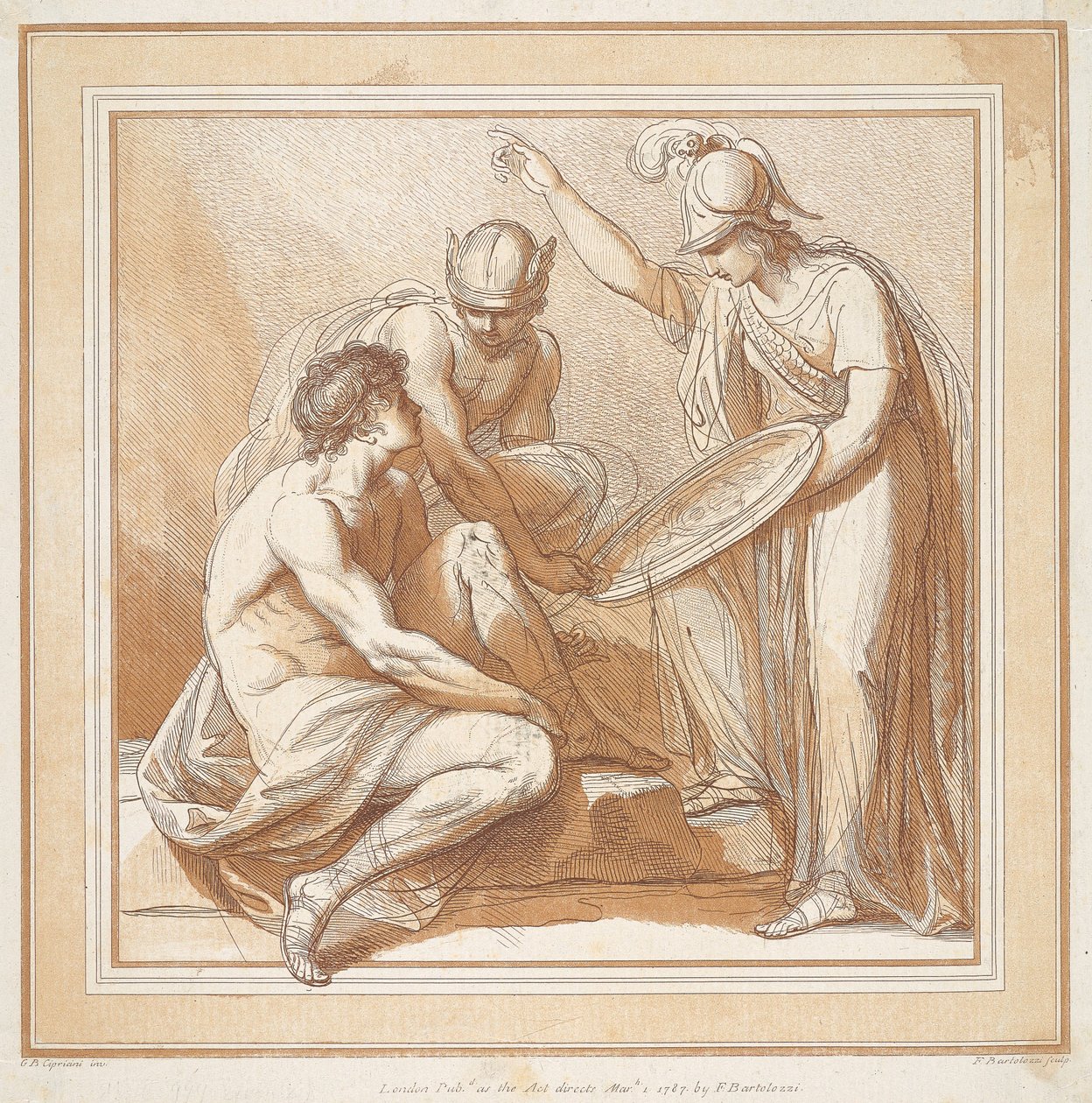 Mercure, Minerve et Pâris - Francesco Bartolozzi