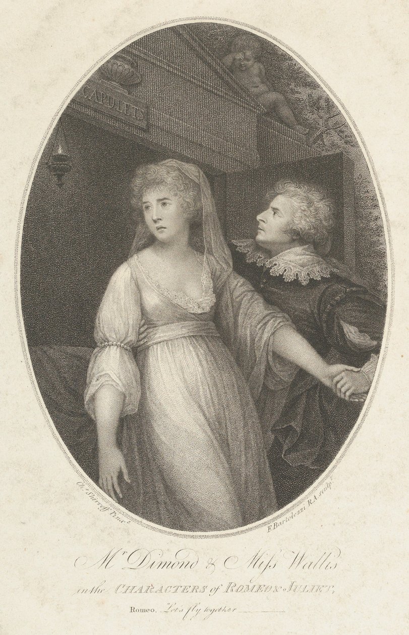 M. Dimond et Mlle Wallis dans les rôles de Roméo et Juliette, 1er mai 1796 - Francesco Bartolozzi