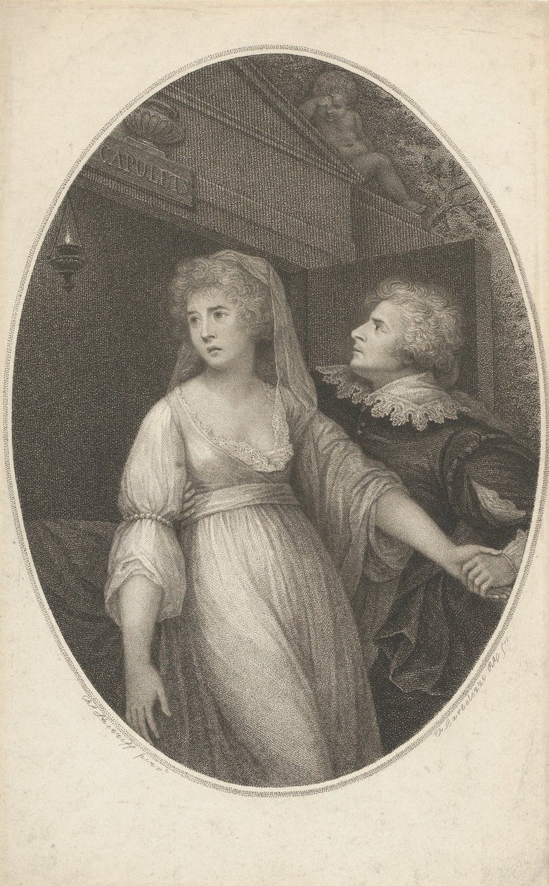 M. Dimond et Mlle Wallis dans les rôles de Roméo et Juliette, 1er mai 1796 - Francesco Bartolozzi